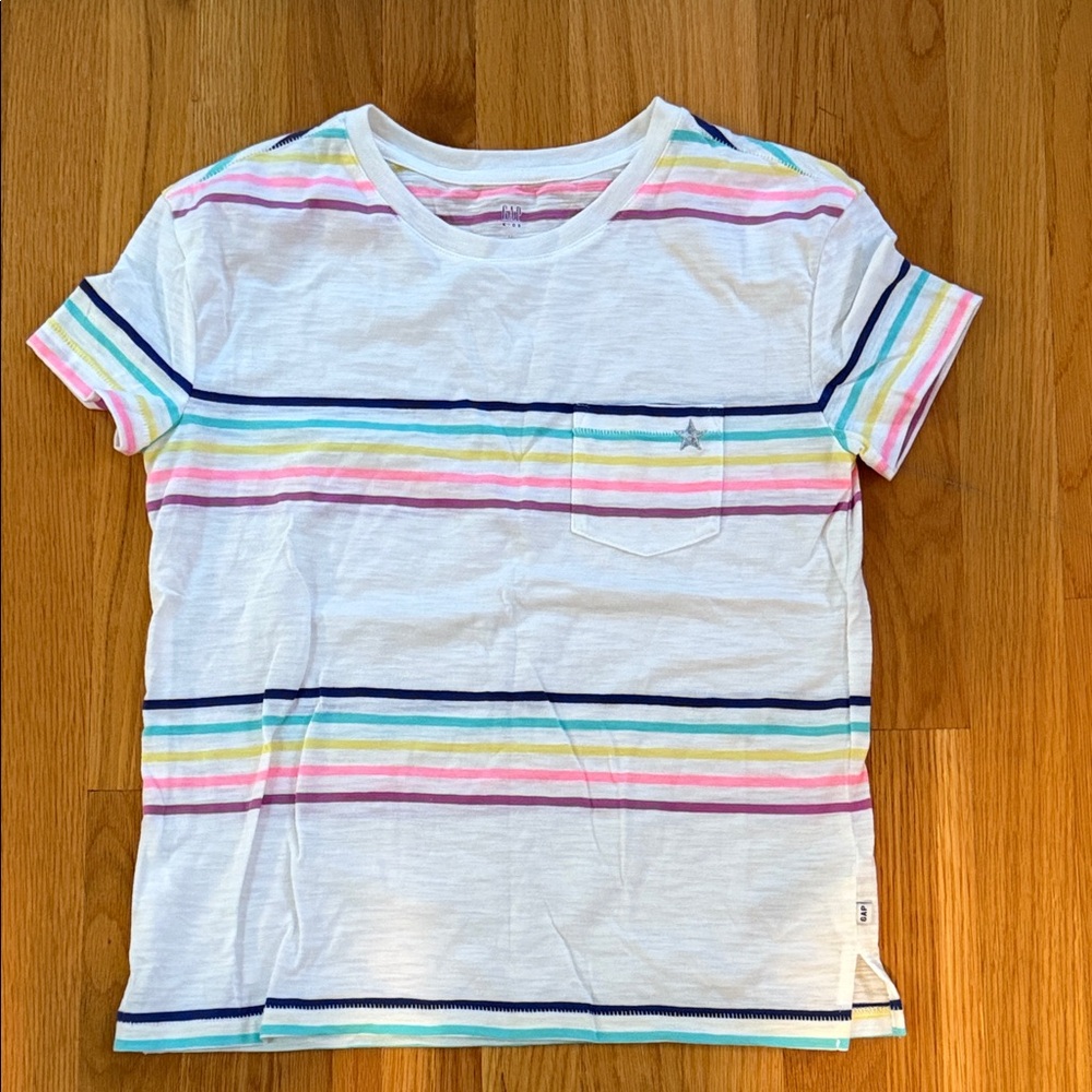 NWT GAP Multicolor Striped Kids Tee sz XXL 14/16